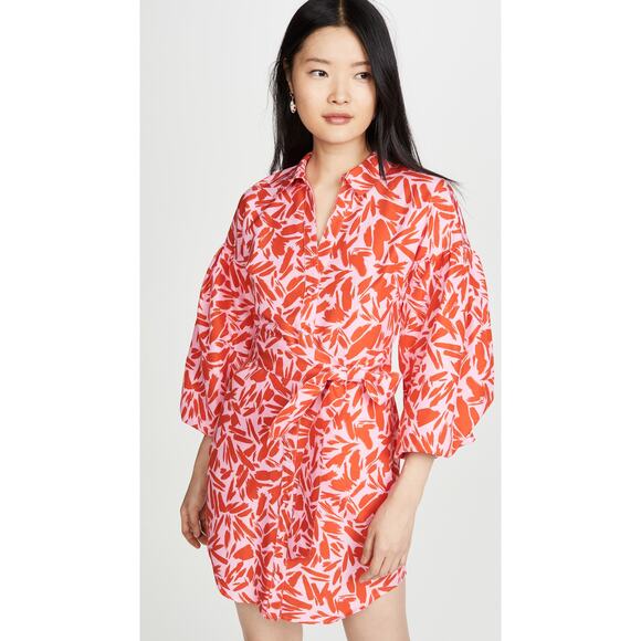 Veronica Beard Samy Dress Poppy Multi - Picture 3 of 9